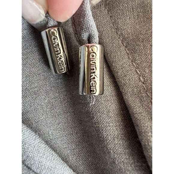 Calvin Klein Adjustable Drawstring Pants SMALL Gray Heathered Stretch NEW - Picture 5 of 9